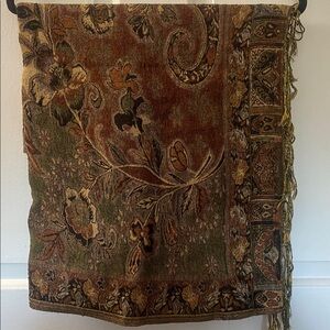 Embroidered Like Scarf